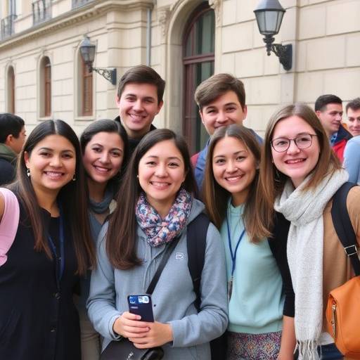Students participating in a language exchange program at Accademia Italiana di Apprendimento